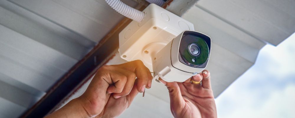 Security camera at storage unit